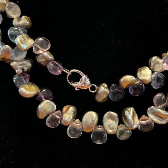 Honora natural freshwater pearl and gemstone strand - Picture 3 of 4